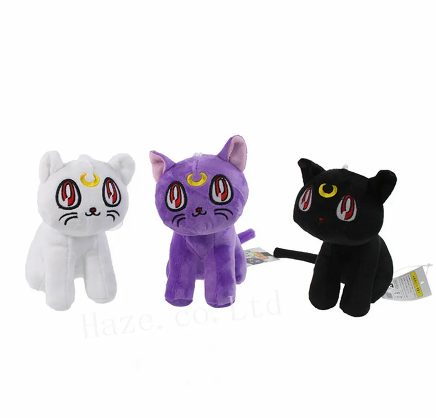 

3Pcs/Set Anime Sailor Moon Luna Cat Cute Plush Toy Doll 3 Color 7''