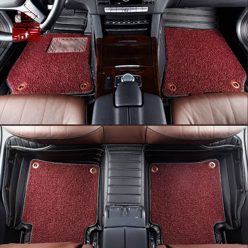 Car Floor Mat For BMW X5 Series 2010 2014 Wine Red Car Carpet Universal