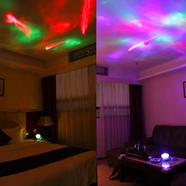 colorful diamond aurora projection night light color changing magic