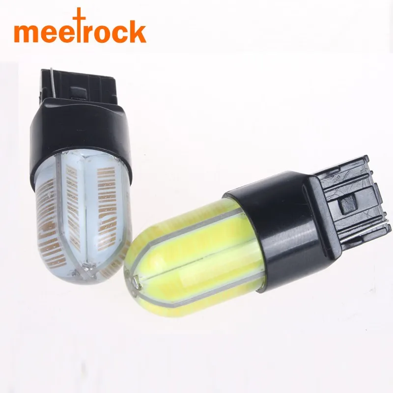 2 pcs new super bright 360 degrees cob silica gel T20 W21W 7440 LED car