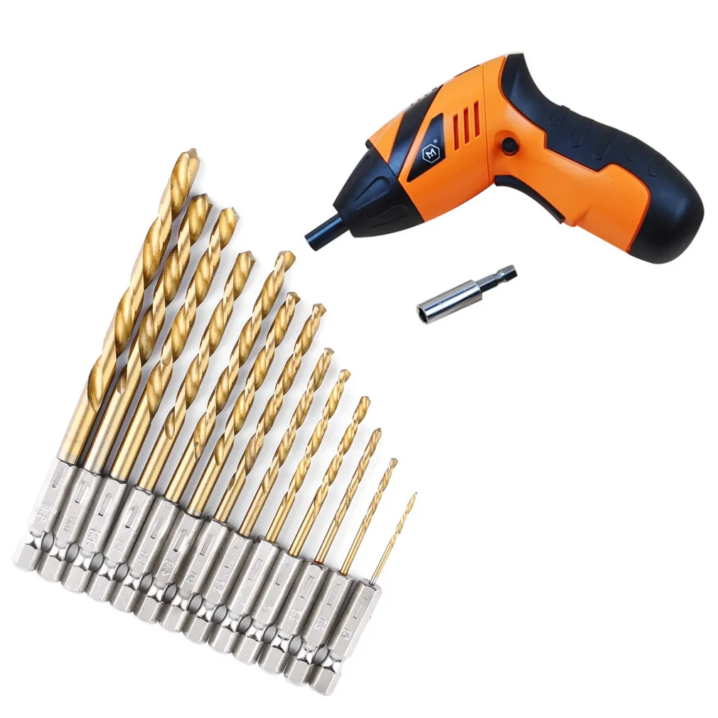 

Worldwide Store Newest Durable 13pcs/Set Hex Drill Bit Set Multi Bits Tool 1.5-6.5mm DIY