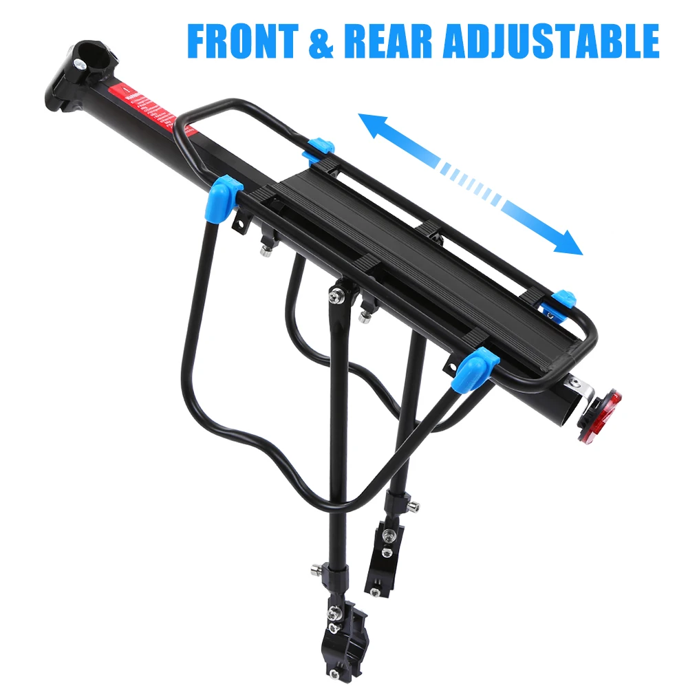 Top Mountain Bike Bicycle Cargo Racks Aluminum Bicycle Luggage Carrier MTB Bicycle Mountain Bike Road Bikes Rear Rack Black 3