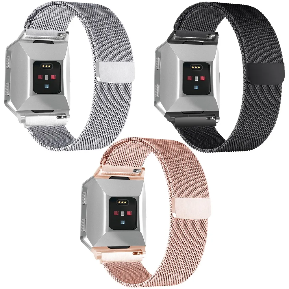 Сменный ремешок для Fitbit ионной магнитной Миланской петли, металлический ремешок, умный Браслет для ионной