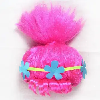 

Trolls Party Forest Cosplay Kids Wig With Headband Trolls Girls Party Cosplay Dress Up Pink Wigs Party Hat In Stock