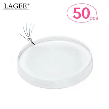 

LAGEE 50pcs Eyelash Extension Easy fan lash pads Volume lash patches Beginner make fans tools Reusable Washable 4mm thick pads