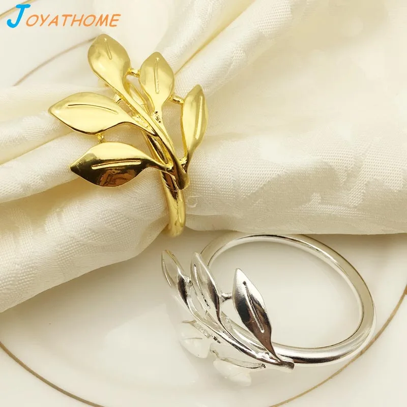 

Joyathome High-End Metal Maple Leaf Napkin Ring Napkin Ring Napkin Buckle Cloth Ring Rond de Serviette Mariage Servetringen