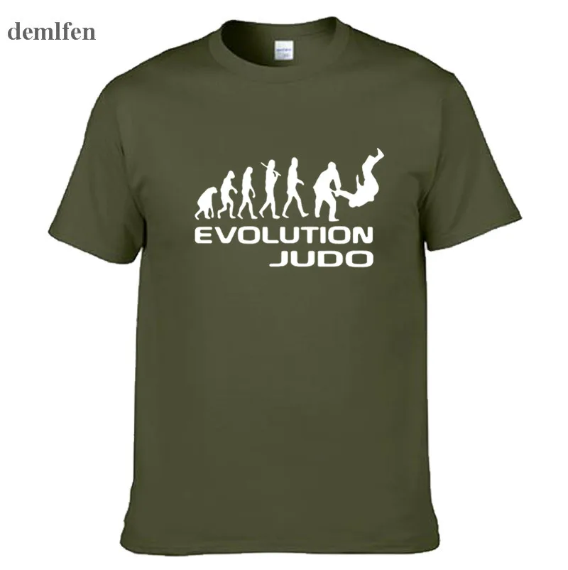 Мужская футболка с круглым вырезом evolation Of Judo хлопковая коротким рукавом для