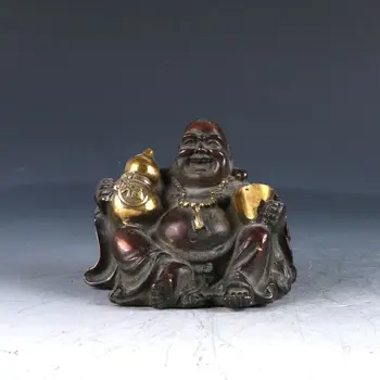 

Chinese Bronze Gilt Hand-carved Buddha Statue Qianlong Mark
