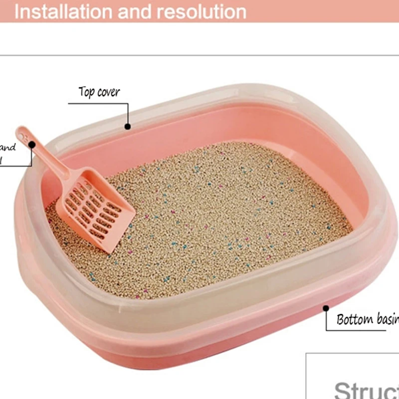 

High Quality Small Safe Soft Cat Toliets Resisitant Bite Suave Cute Plastic Durable Cat Litter Cat Tools Pet Supplies 80Z2064
