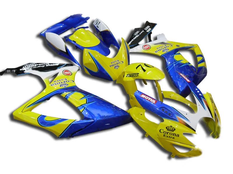 Комплект обтекателей для мотоцикла GSXR600 750 K6 06 07 GSXR 600 GSXR750 2006 2007 ABS желтый синий