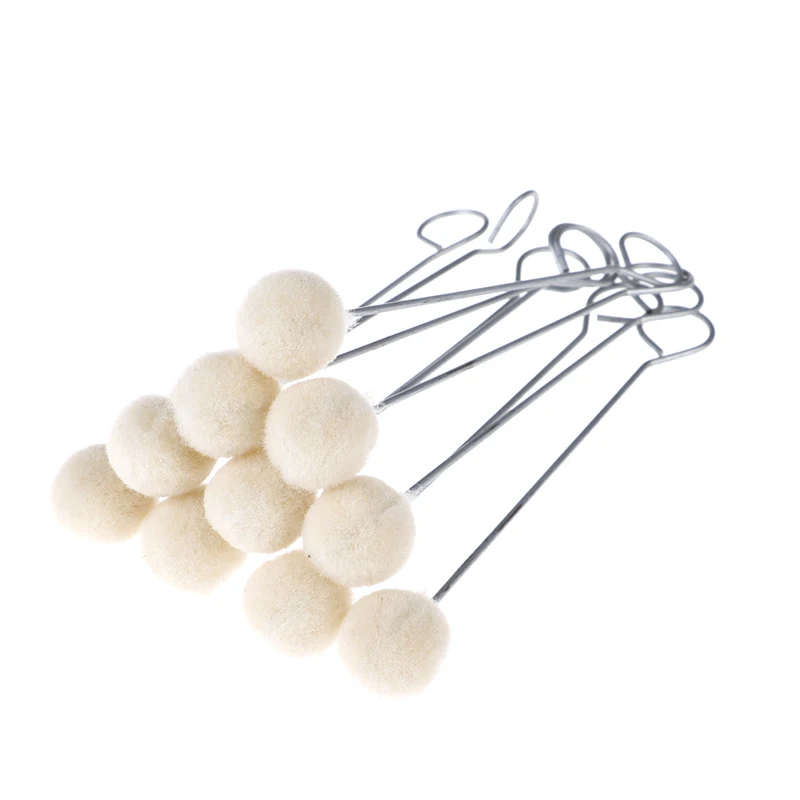

10pcs DIY Leather Tool Daubers Assisted Dyeing Wools Ball Brush Metal Handle