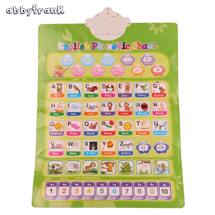 

Abbyfrank Russian English Vocal Toy Learning Electronic Baby Music Toy Educational Phonetic Chart Early Language Toy