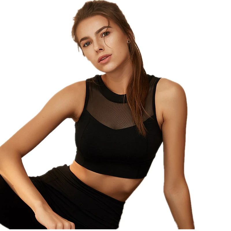 

MyZyQg Sexy Shock-proof Sport Bra Top Women Quick-dry Running Fitness Yoga Bra Gym Active Wear Push Up Workout Bra Sportswear