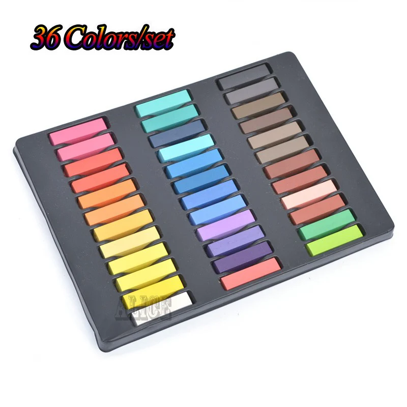 Giz Pastel Seco 36 Fast Temporary Hair Chalk Color Powder Hair Chalk Pastel Set Soft Chalk Crayons-For-Hair Extensions Giz Pastel Seco 36 Fast Temporary Hair Chalk Color Powder Hair Chalk Pastel Set Soft Chalk Crayons-For-Hair Extensions