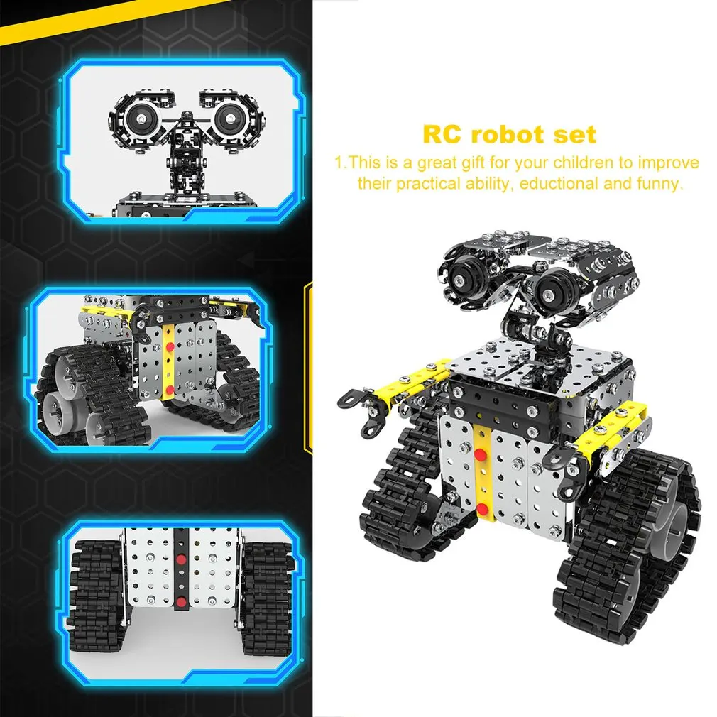 DIY 470 шт. плитка из нержавеющей стали робот статический скользящий сплав собранная игрушка робот Детская комната украшения подарок