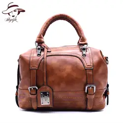 Новая мода масло воск кожа Для женщин сумки Сумки Винтаж сумка женская высокое качество известного бренда кошелек Bolsa Feminina Tote