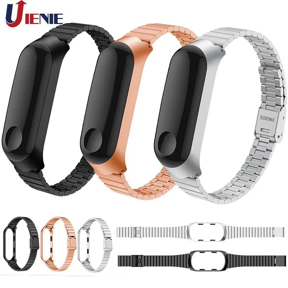 Ремешок на запястье Mi Band 3 металлический ремешок из нержавеющей стали для Xiaomi 4