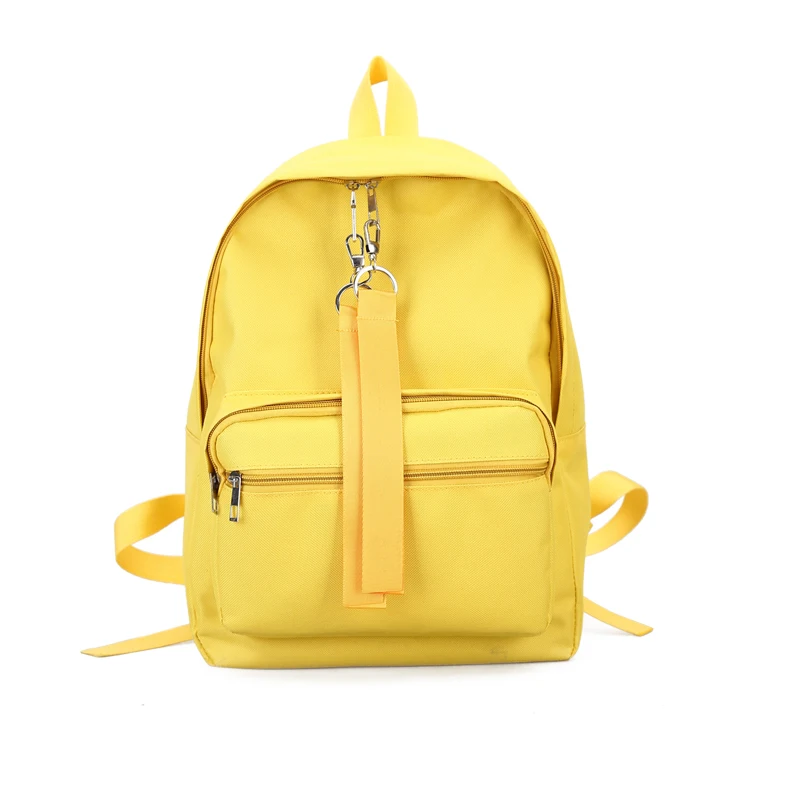 

2018 Brand Female 15 Inches Laptop Bookbag Mochila Canvas Waterproof Women Yellow Backpacks Teenager Girl Candy Color Travel Bag