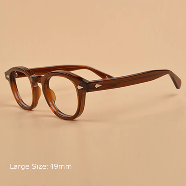 Johnny Depp Optical Spectacle Frame Eyeglasses Men Lemtosh Style With Case&Box Computer Clear Lens Eyeglasses Frame Male YQ550 C4 49mm