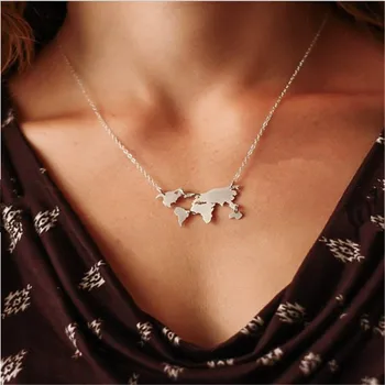 

30pcs_World Map Necklace Globe Necklace For World Travel Gift For Wanderlust -World Traveler