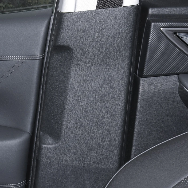 

QHCP Microfiber Leather 1Pair Car Inner Door Column Protection Sticker Safety Belt Buckle Anti-scratch For Subaru Forester 2019