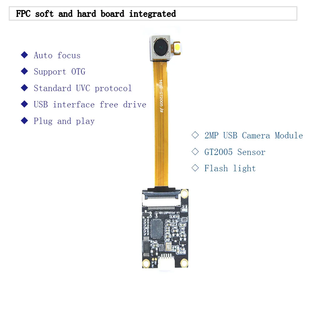 2MP USB модуль камеры дизайн GT2005 датчик со вспышкой