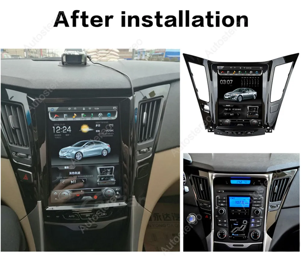 Clearance 13.8" Tesla style Android 7.1 2GB 32 or 64GB Car Radio GPS Headunit For Hyundai Sonata 2012 2013 2014 Auto Audio FM 3