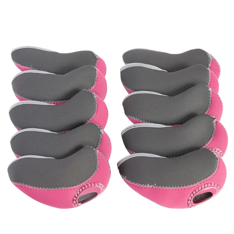 10 قطعة جولف رئيس يغطي نادي الحديد مضرب غطاء حامي النيوبرين Headcovers مجموعة N10 دروبشيب