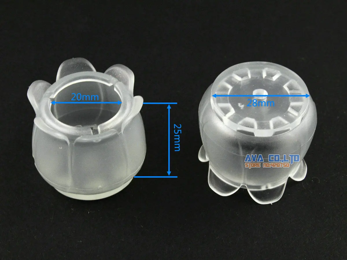 16 Pcs 28*25mm Chair Table Leg Cap Rubber Feet Protector Pad Cover Flower