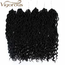 Энергичные Омбре крючком косички искусственные Locs волосы Омбре косички Наращивание волос Синтетические богемные дреды волосы