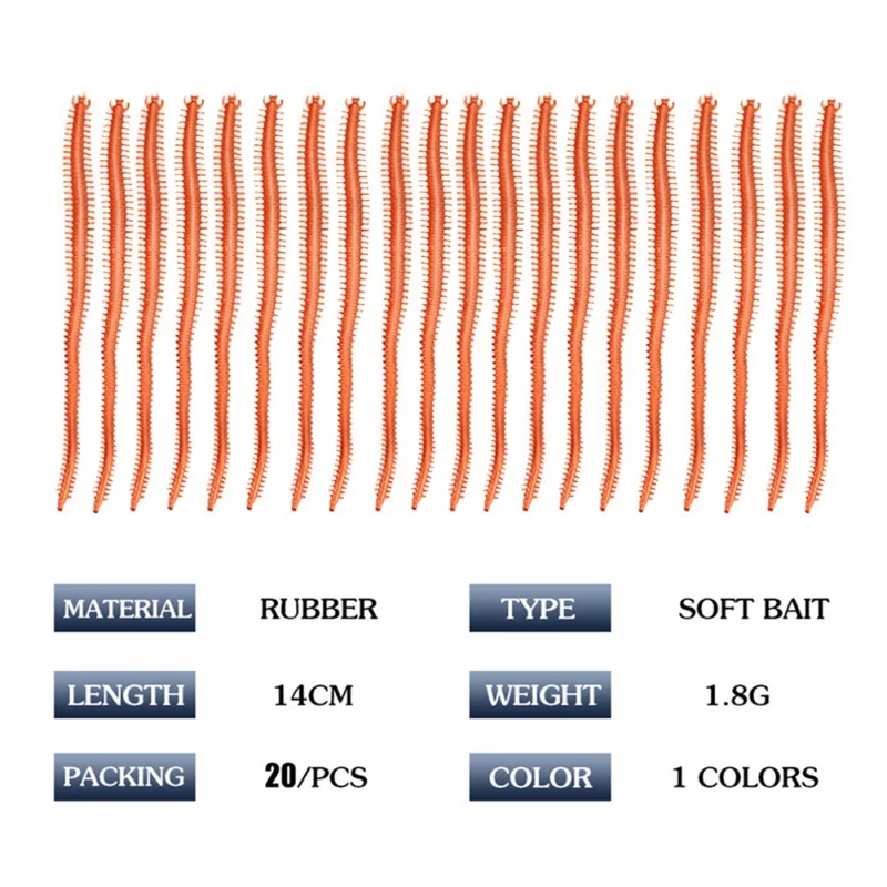 20 шт./компл. искусственная Мягкая приманка для рыбы морские черви road кривошипно крюк мягкие червь имитация против угревой сыпи на травяной основе песка для доставки прикорма и оснастки