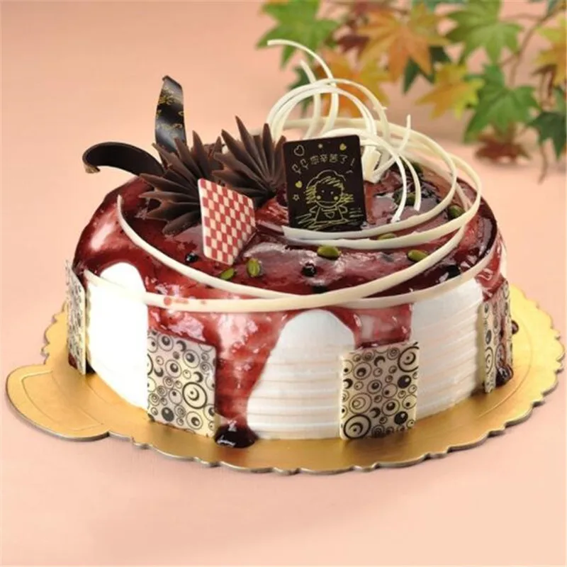 

Creative Round Square Cake Plate Base Paper Cake Rack Carton Pad Pastry Baking Paper Mat Decoration