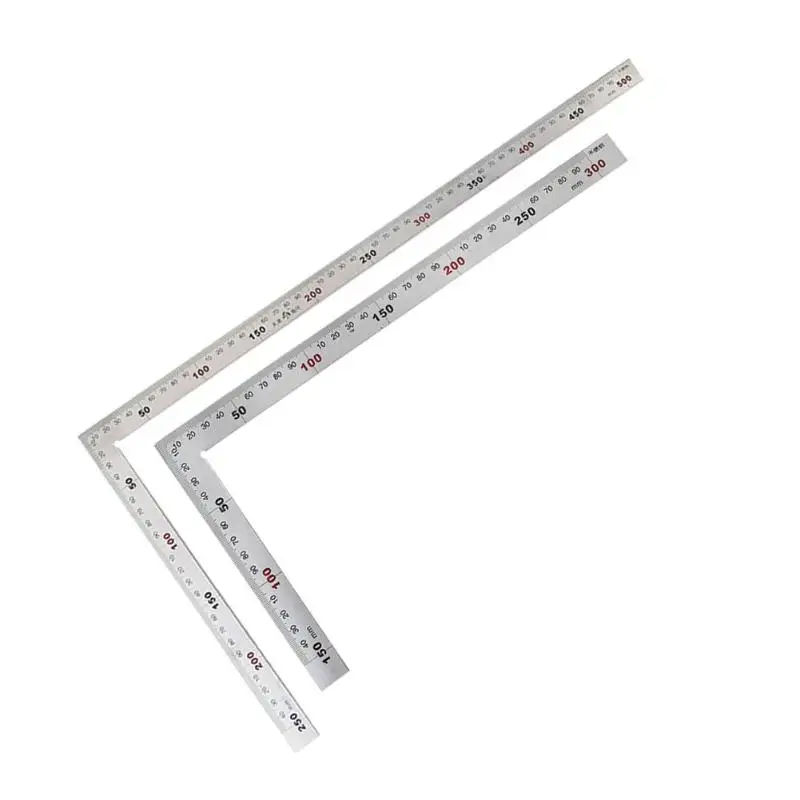 

Stainless Steel Right Angle Ruler Woodworking Straight Ruler Measuring Tool