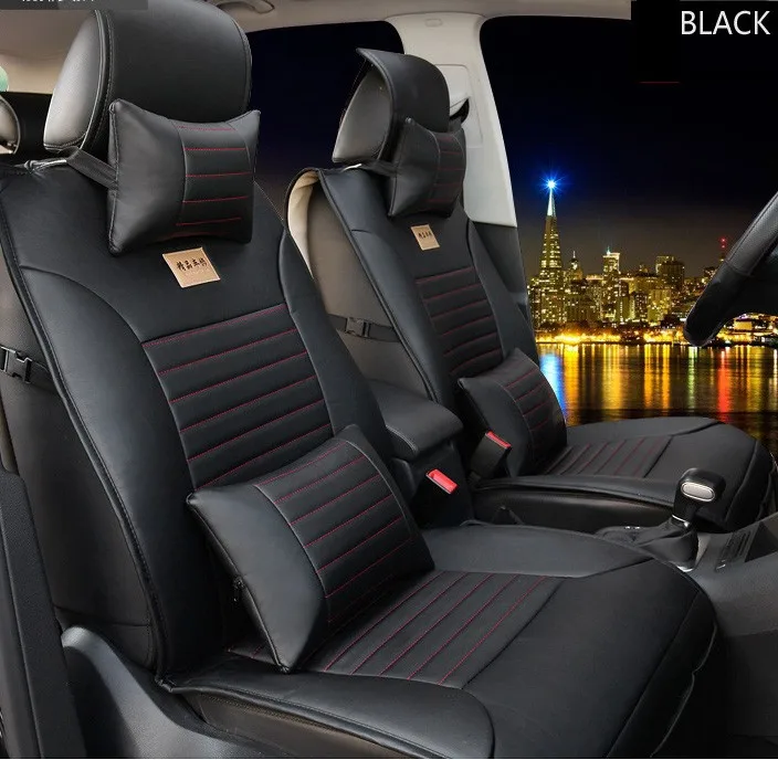 

brand leather black/brown Car Seat Cover Front&Rear complete seat for KIA Rio Cerato Sportage Sorento Forte K2 K5 cushion covers