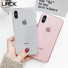FALTA Doce Cor Glitter Bling Caso de Telefone Para o iphone XS Max XR X 6 6S 7 8 Plus 11 11Pro Max Casos Voltar Capa Mole Em Pó Claro(China)