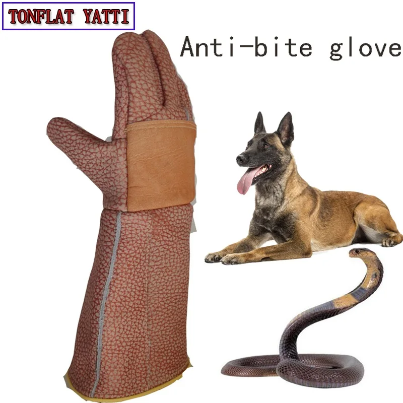 Thick Leather Antibite gloves tactical animal training for dog cat
