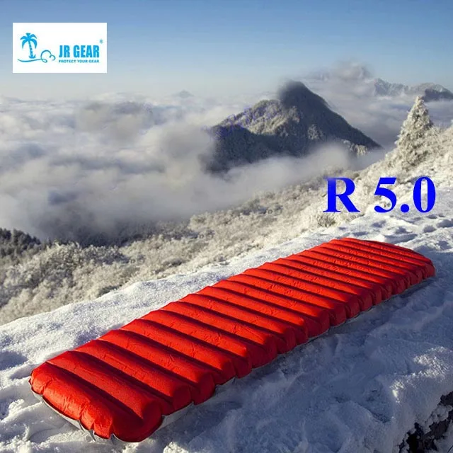 JR Gear R 5.0 PrimaLoft ultralight outdoor air mattress moistureproof inflatable air mat with TPU flim camping air tube bed