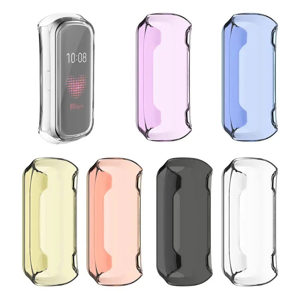 

360 Clear TPU Protector Case Cover Shell For Samsung Galaxy Fit-e R375 Smart Bracelet Protective Shell Support Wholesale