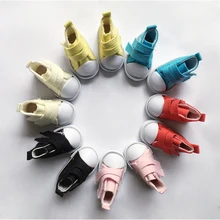 5pairs lot 5cm Canvas Shoes For BJD Doll Mini Textile Doll Boots 1 6 Denim Sneakers