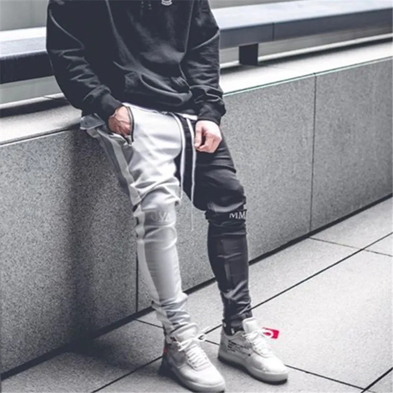 2019 New High Quality Jogger Patchwork Gyms Pants Men