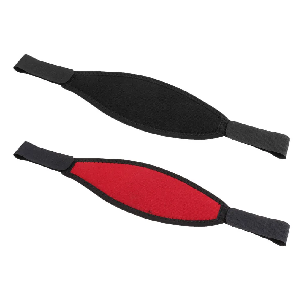 

2 Pieces Padded Mask Strap Cover Neoprene Dive Glasses Goggles Belt Replacement for Scuba Diving Snorkeling Black Red