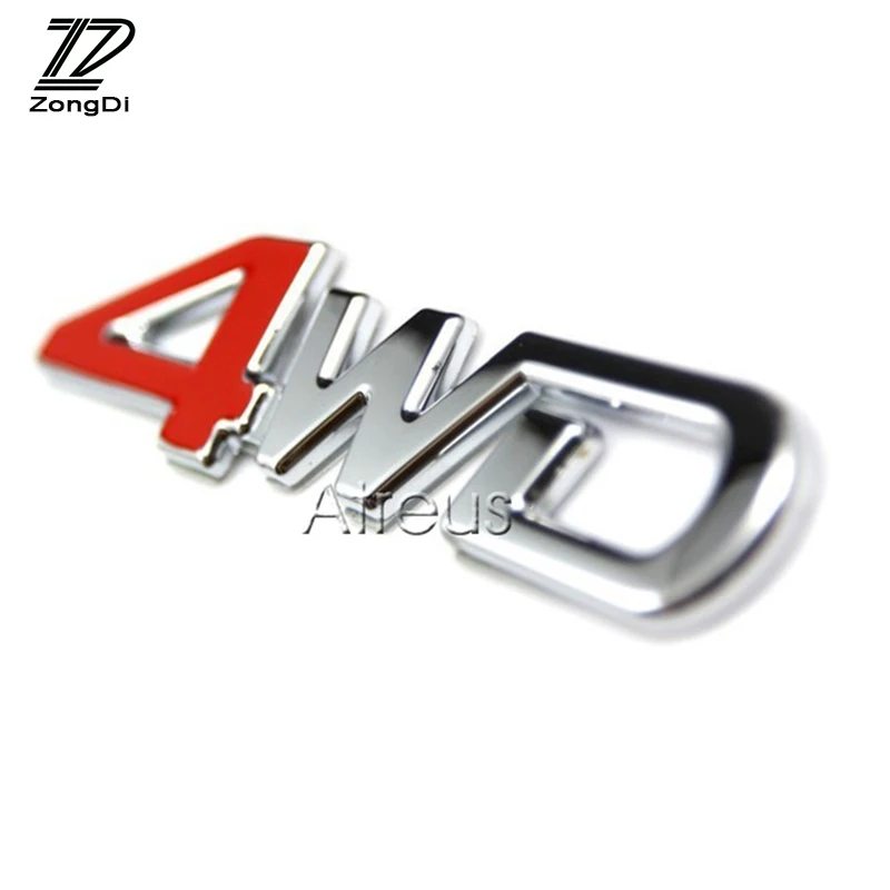 

ZD 3D Car Metal Stickers 4X4 4WD Decals Tuning Styling Cyter For Hyundai Tucson 2017 Solaris ix35 i30 Suzuki Swift Mitsubish ASX