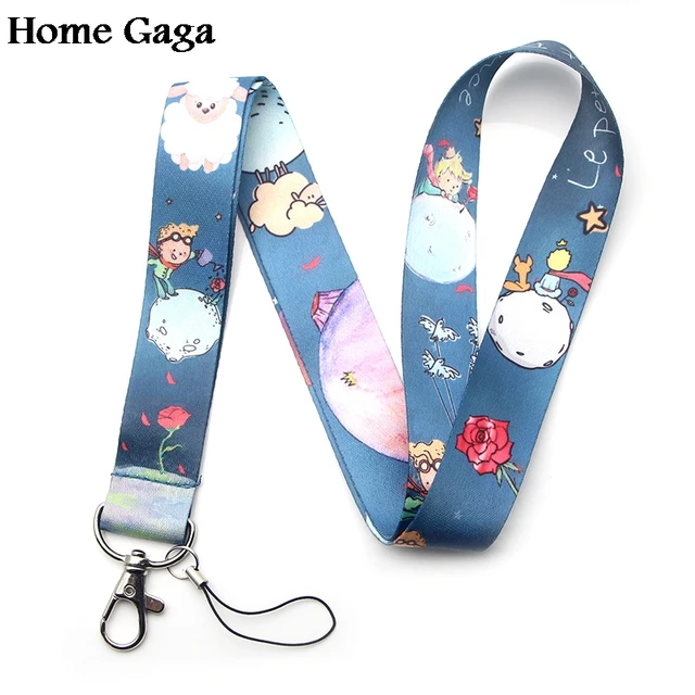 Homegaga prince cartoon diy keychain lanyard webbing ribbon neck strap fabric badge phone holder necklace accessory D1704 2