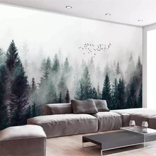Beibehang пользовательские большие натуральные 3d обои туман лес туман птица Современный 3d гостиная ТВ фон Настенные обои для стен 3 d