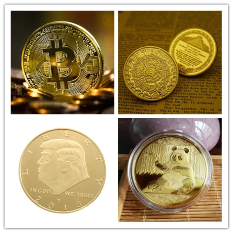 Donald Trump President Commemorative Coin Gold Plated Bitcoin Collectible Gift Bit coins Mayan Aztec Prophecy Calendar Panda Donald Trump President Commemorative Coin Gold Plated Bitcoin Collectible Gift Bit coins Mayan Aztec Prophecy Calendar Panda