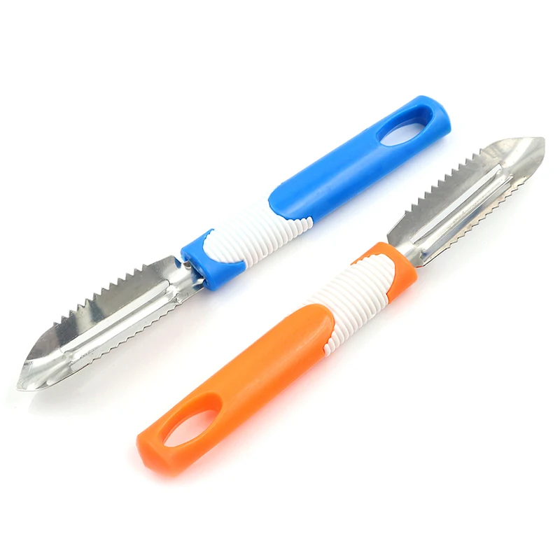 

1Pc Kitchen Tool Peeler Fish Shed Remover Scaler Scraper Cleaner Fish Skin Scraping Fish Scale Brush Grinding Kitchen Aids