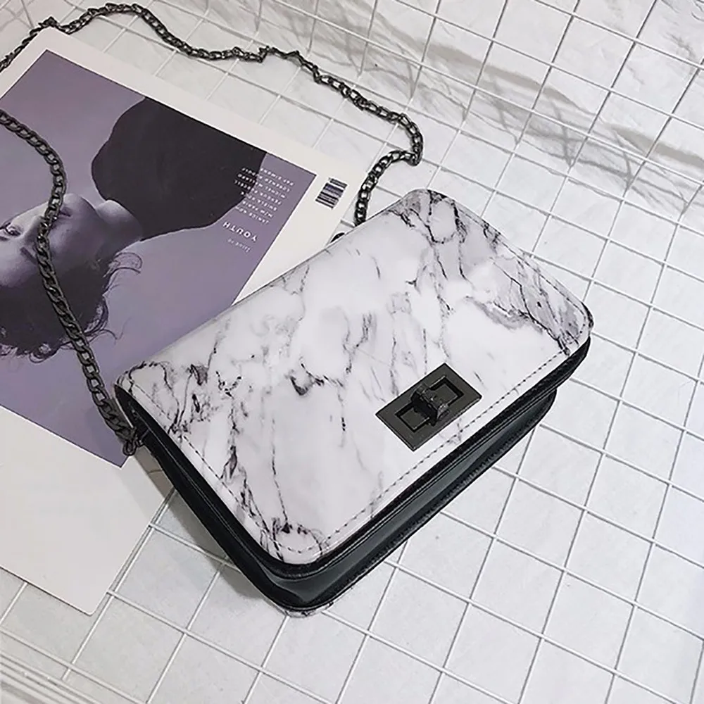 Женская сумка на плечо с мраморным узором, маленькая квадратная сумка-мессенджер с застежкой, Мраморная белая сумка, дизайнерские сумки высокого качества#25
