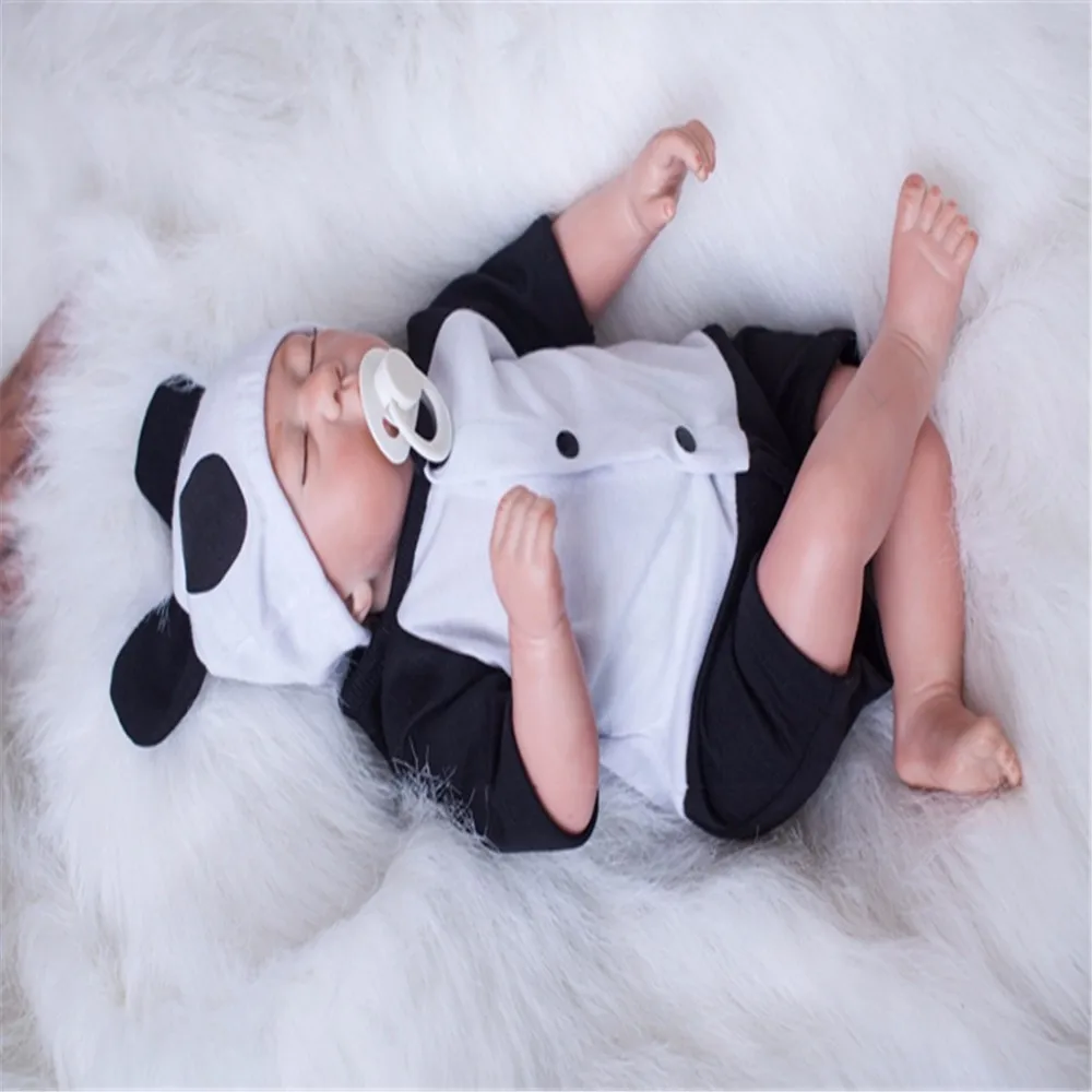 SanyDoll 19 дюймов см 49 см Силиконовые Детские куклы reborn, прекрасные модели животных одежда спальный ребенок Спящая кукла