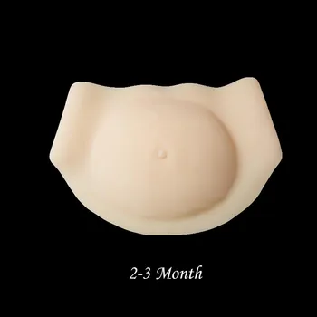 

2-4 Month 1500g Beige or White Silicone Belly Crossdersser Fake Realistic Jelly Tummy Actor Model Women Silicon Pregnancy Belly