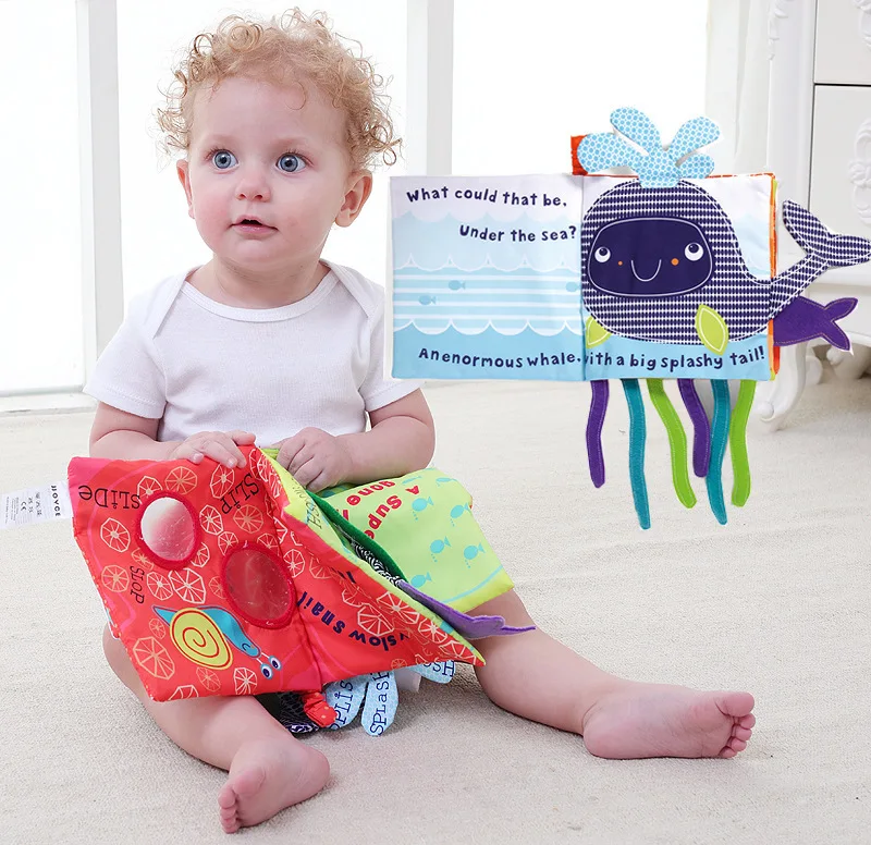 

Soft Cloth Baby Learning&Education Book Finger Puppets Fabric Book Infant Baby Early Education Cloth Books Creative Gift DS19